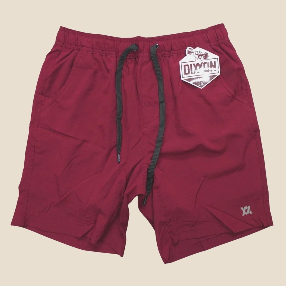 Dixxon Flannel Co The Brad Maroon Hybrid 8" Shorts Mens Medium New NWT